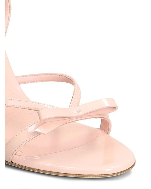 3Juin Pink Megan Charme Bow-Detail Wrap-Around Sandals