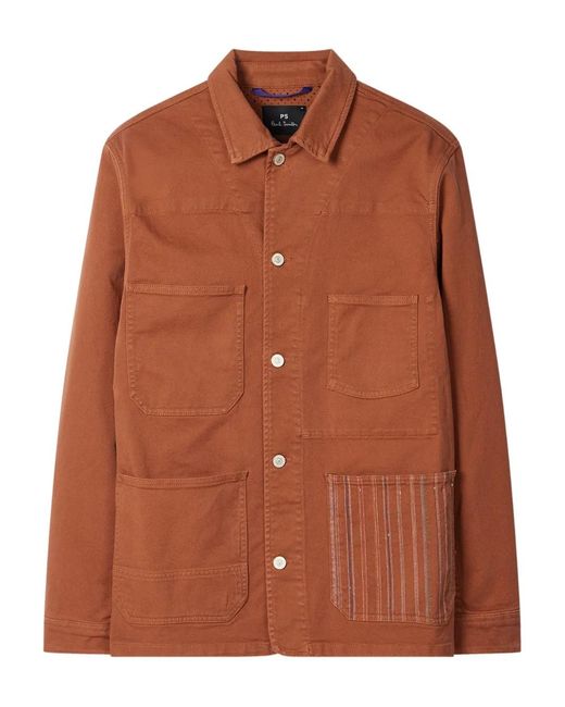 Paul Smith Brown Multi-Pocket Panelled Jacket for men
