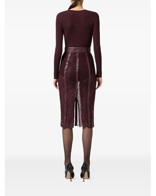 Gonna Midi di Elisabetta Franchi in Purple