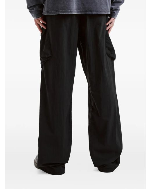 Izzue Black Cargo-Pocket Trousers for men
