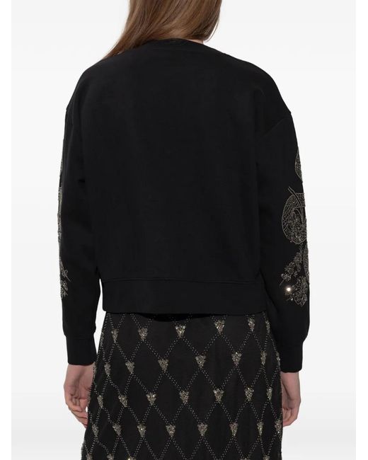 AllSaints Black Cecile Embellished Sweater