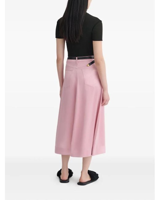 Nanushka Pink Cintia Midi Skirt