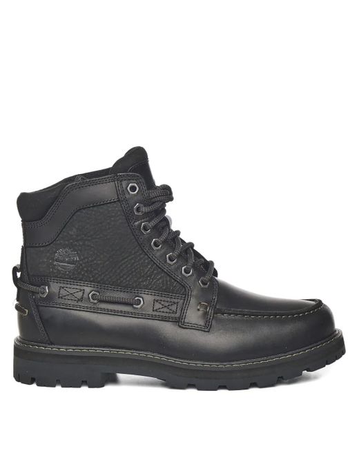 Timberland Men's Black Britton Road Leather Ankle Boots