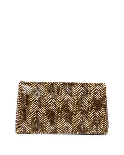 Dries Van Noten Brown Large Envelope Leather Shoulder Bag