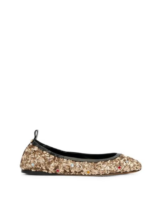 Isabel Marant White Belna Sequin-Embellished Ballet Flats