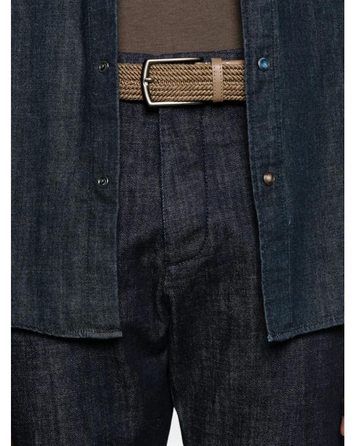 Pantalones de algodón con pinzas Jacob Cohen de hombre de color Blue