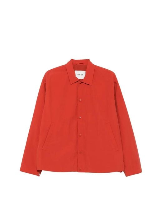 NN07 Red Fenton Buttoned Jacket for men