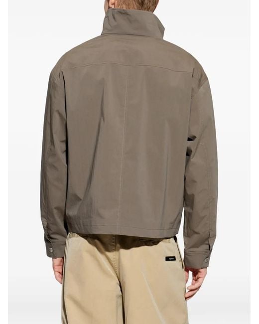 FRAME Brown Stand-Up Collar Jacket for men