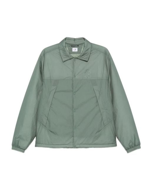 C P Company Green Panelled Buttoned Jacket for men