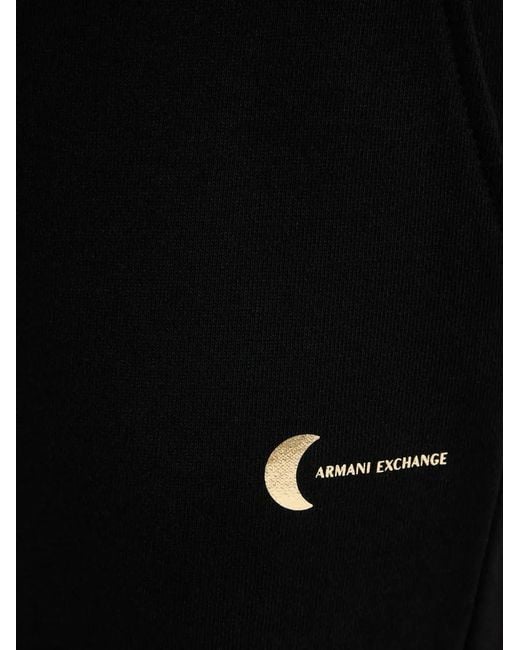 ARMANI EXCHANGE Black Logo Drawstring-Waist Track Pants