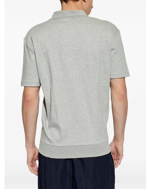 Giorgio Armani Gray Logo-Detail T-Shirt for men