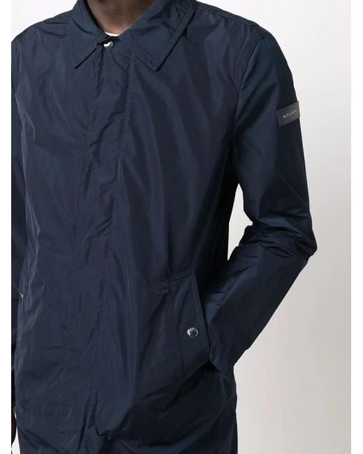 Woolrich Blue City Mid-Length Car Coat for men