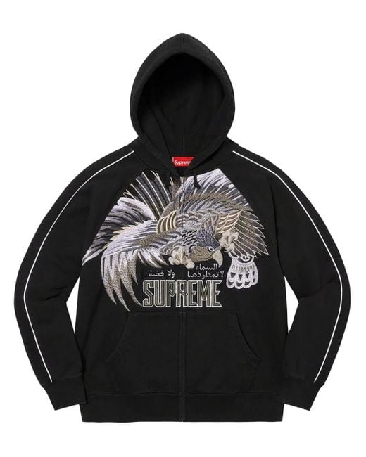 Supreme Black Falcon Hoodie for men