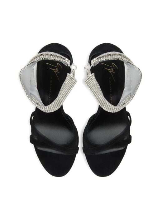 Giuseppe Zanotti Metallic 105Mm Janell Crystal Sandals
