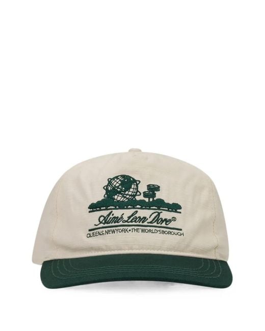 Aimé Leon Dore Green Unisphere Ripstop Baseball Cap for men