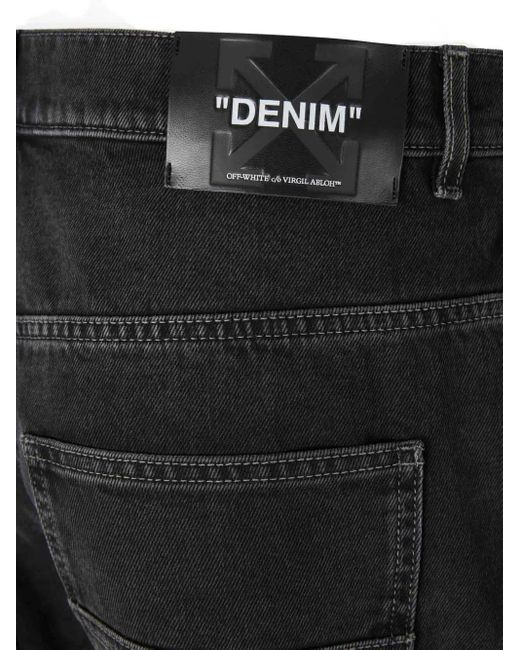 Off-White c/o Virgil Abloh Black Stitching Flared Jeans for men
