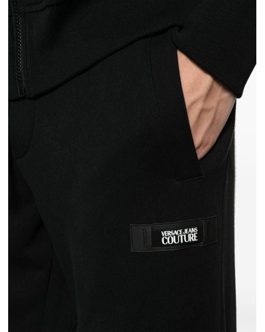 Versace Katoenen Trainingsbroek Met Logopatch in het Black voor heren