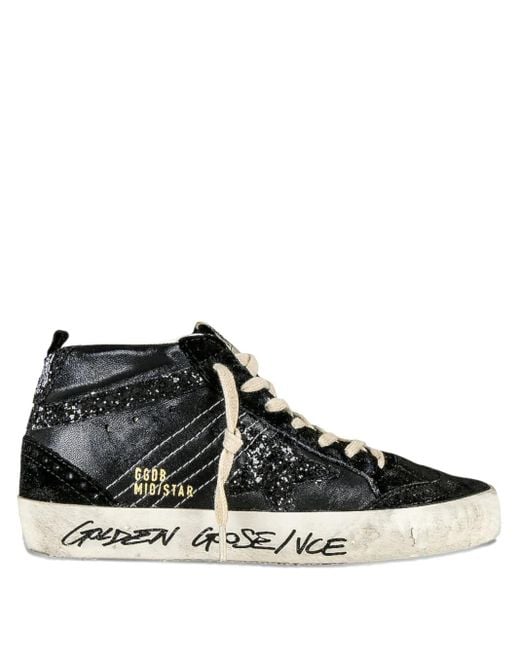 メンズ Golden Goose Deluxe Brand Mid Star "glitter/black" スニーカー