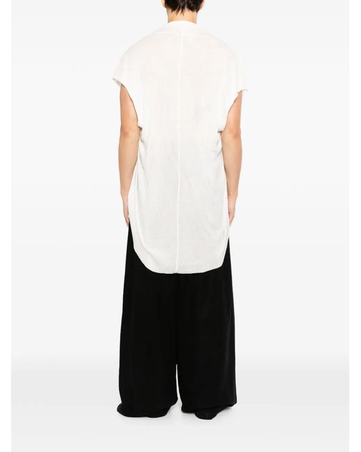 Julius White Seamed V-Neck Vest for men