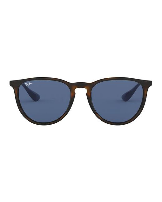 Key-hole round sunglasses Ray-Ban de color Blue
