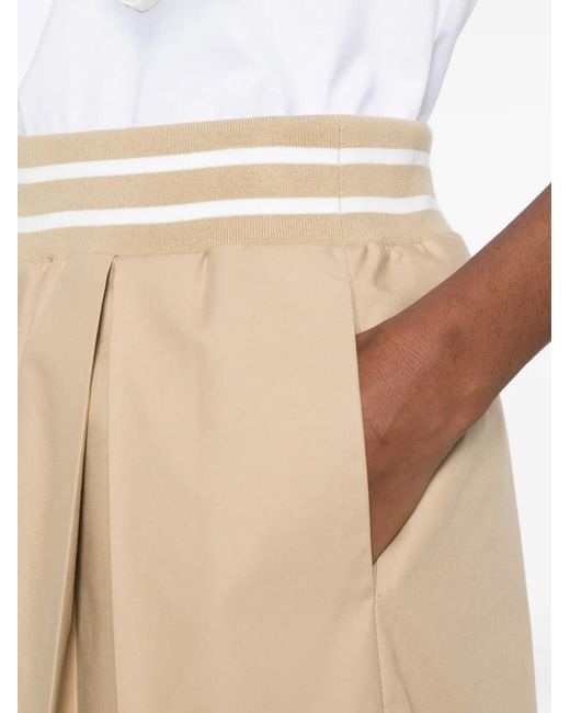 Moschino Natural Moschino Striped-Waistband Shorts
