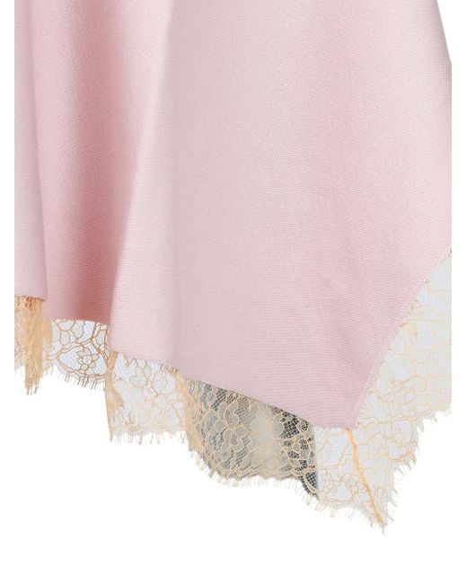 Alexander McQueen レーストリム ノースリーブドレス Pink