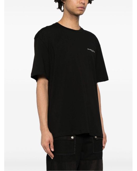 Ih Nom Uh Nit Black Slogan-print Crew-neck T-shirt for men