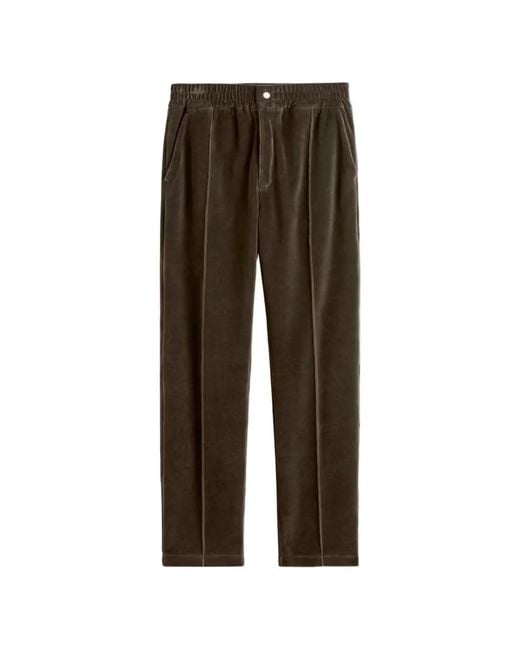 Oas Brown Formentera Straight-Leg Trousers for men