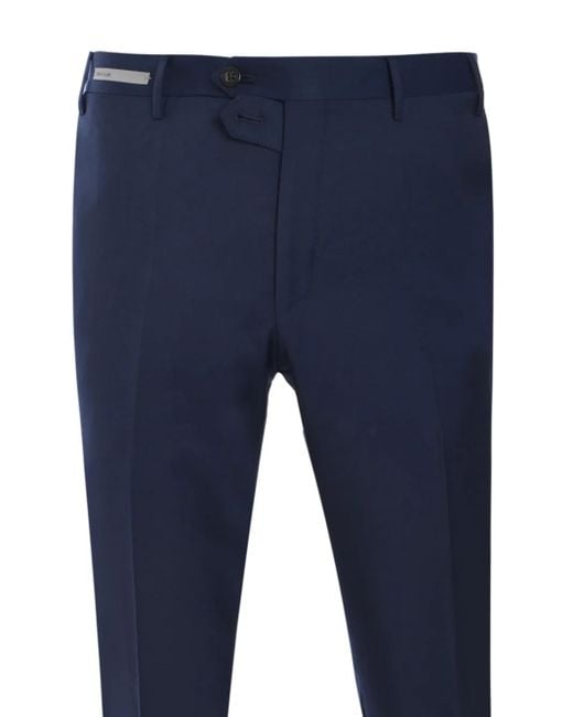 Corneliani Blue Virgin Wool Trousers for men