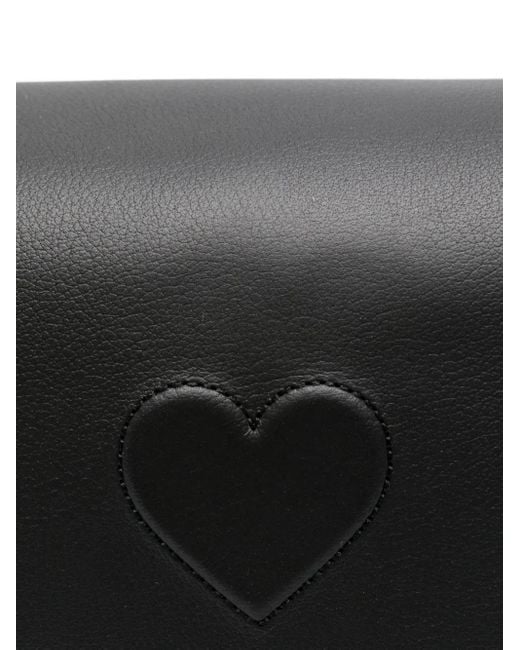 Love Moschino Black Logo-Embossed Shoulder Bag