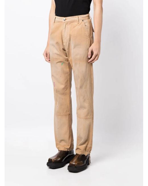 Rhude Natural Chevron Painter Pants for men