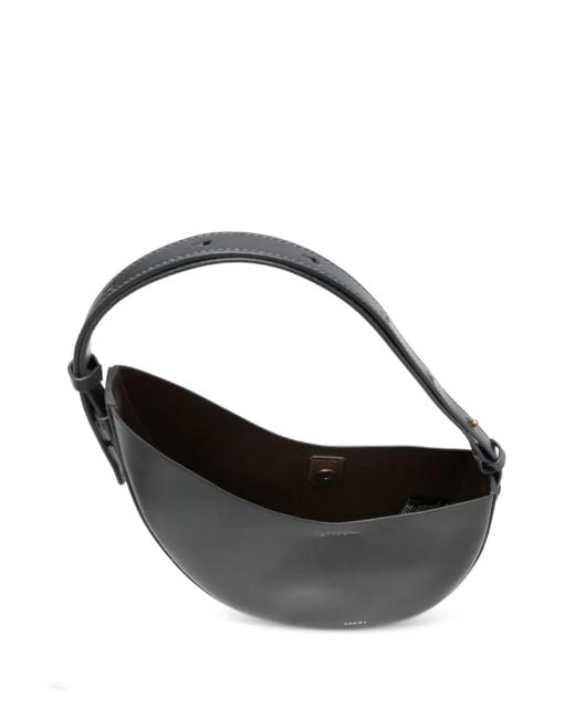 Soeur Black Crescent Leather Shoulder Bag