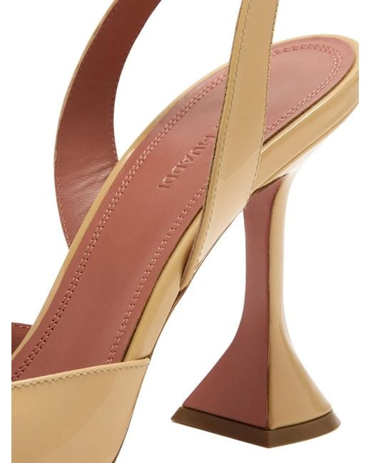 AMINA MUADDI Metallic Holli 95 Slingback Pumps