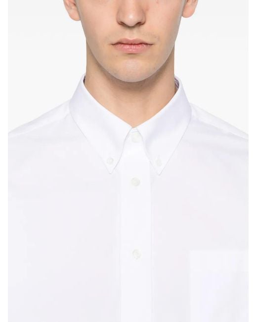 Camisa de algodón con bolsillo en el pecho Givenchy de hombre de color White