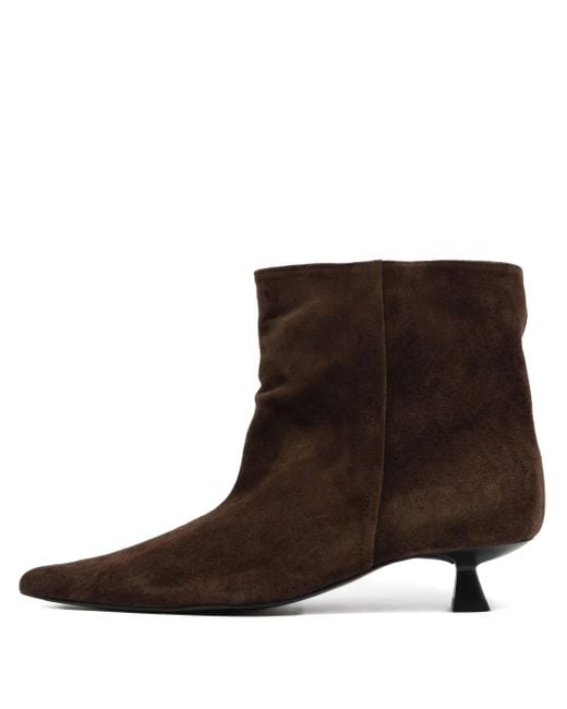 Bimba Y Lola Brown 35Mm Pointed Leather Boots