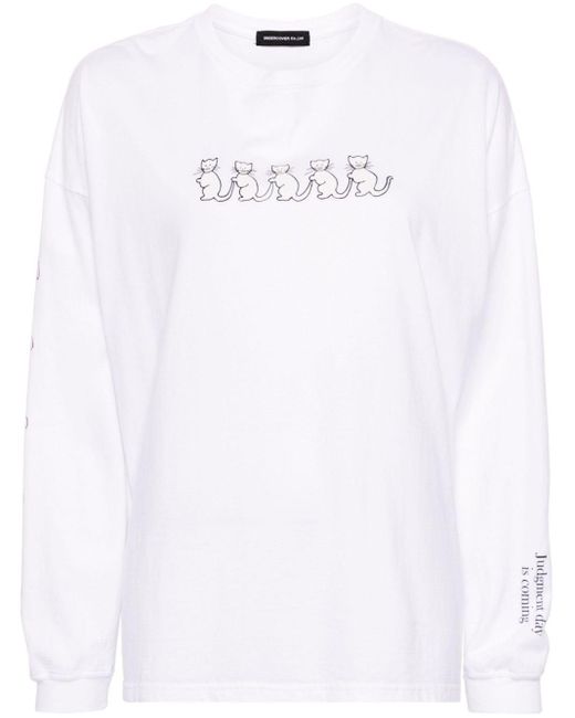 T-shirt con stampa grafica di Undercover in White