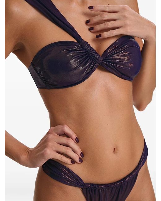 SOFIA ERHAN Blue Chiara One-Shoulder Bikini