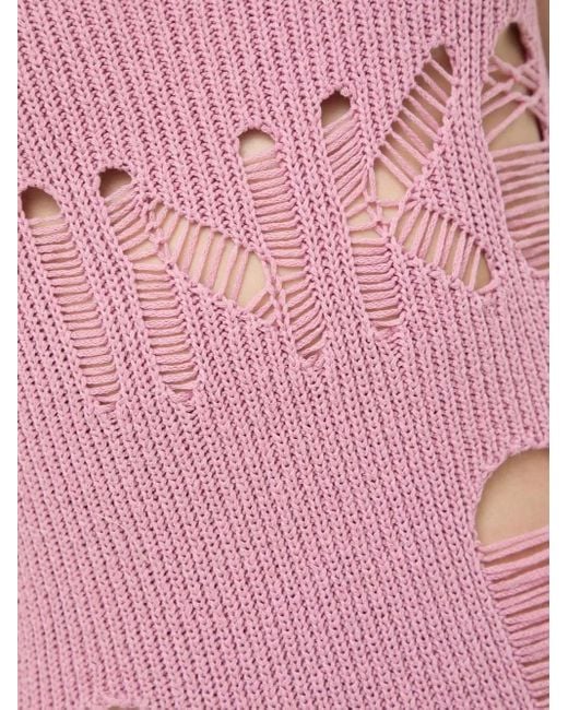 Pinko カットアウト リブドレス Pink