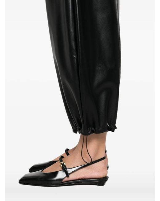Pinko Black Elasticated-Waistband Trousers