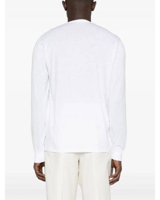 Maglione Con Scollo Henley di Tom Ford in White da Uomo