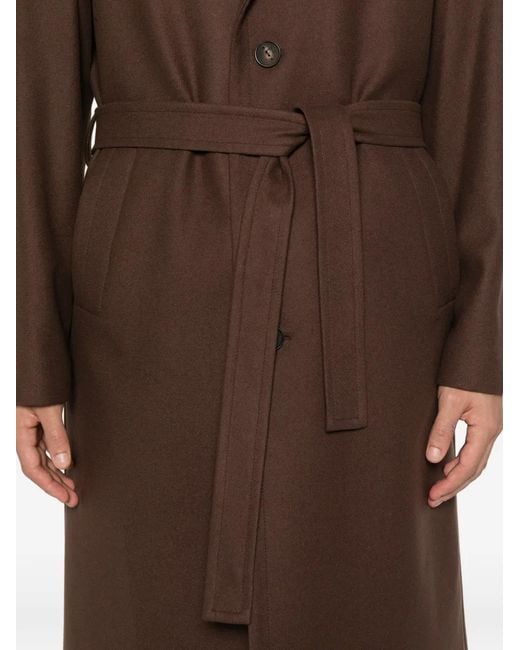 Abrigo Ostuni con cinturón Hevò de hombre de color Brown