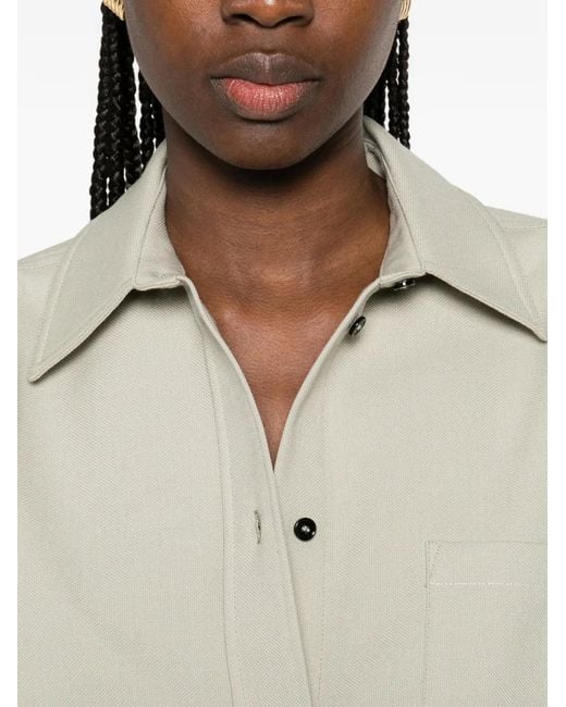 Victoria Beckham White Patch-Pocket Shirt