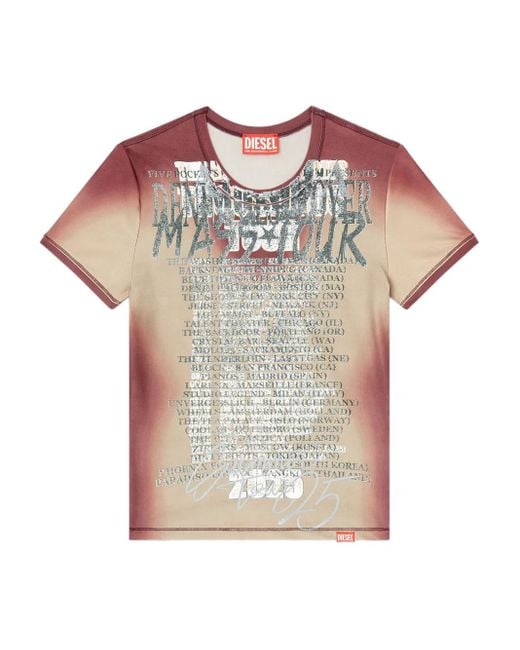 DIESEL Brown Remaster Capsule T-kalyc T-shirt