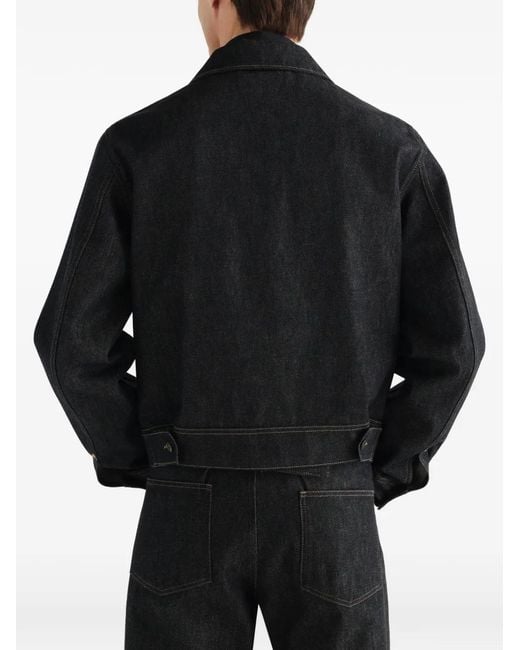Lemaire Black Trucker Jacket for men