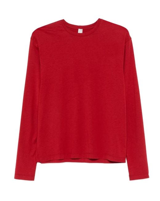 Totême Red Crew-Neck Long-Sleeved T-Shirt