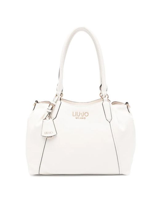 Liu Jo White Logo-Detail Tote Bag