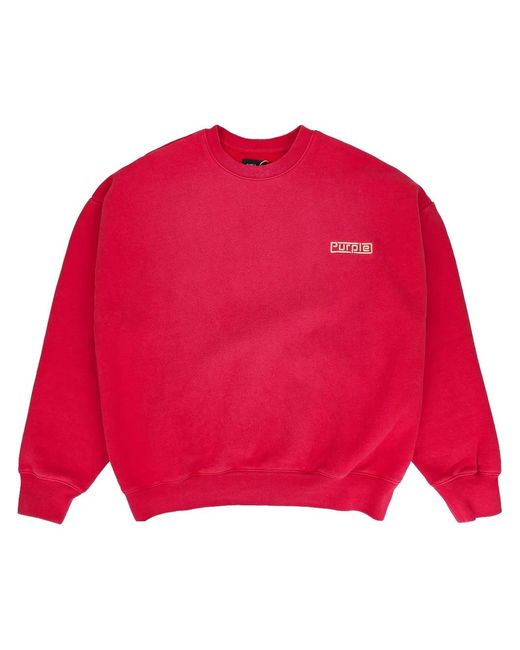Purple Brand Red Hwt Fleece Sweatshirt for men