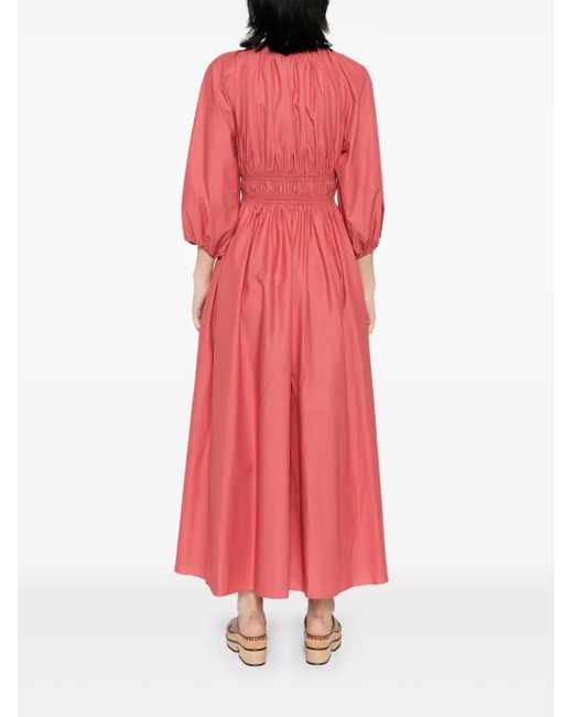 Matteau Shirred Plunge Button Dress