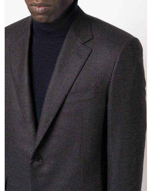 メンズ Canali ロゴパッチ ジャケット ブラック | Lyst