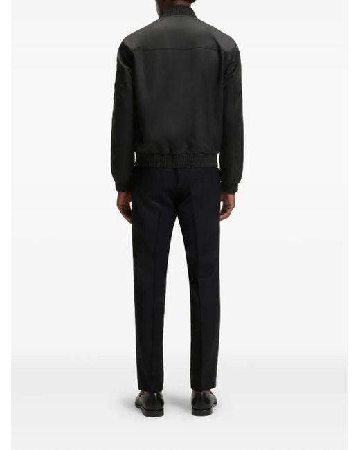 Boss Black Zip-Up Bomber Jacket for men